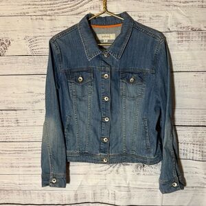 Merona Blue Medium Wash Denim Jacket Women’s Size XL